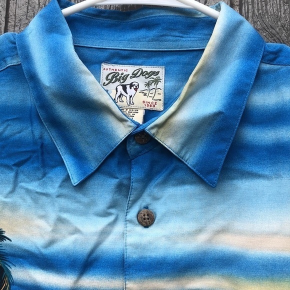 Big Dogs Hawaiian Shirt Size Large EUC - Picture 4 of 8